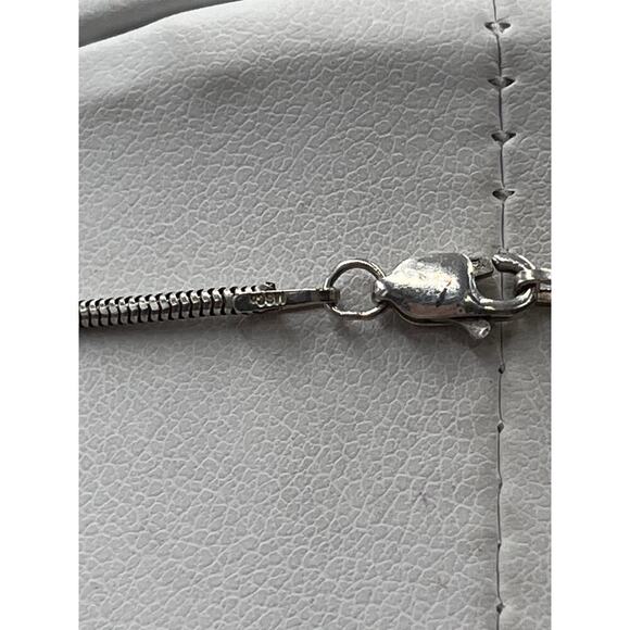 Sterling Silver Elephant Trunk Up Good Luck Pendant and 925 Chain Necklace - Picture 7 of 13